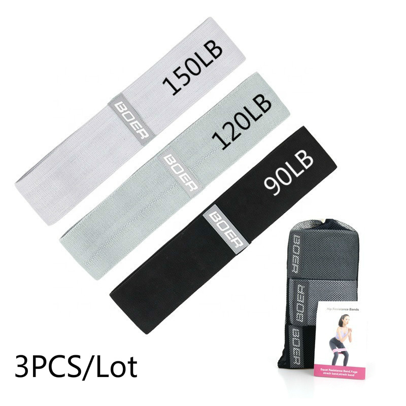 Yoga Fitness Resistance Band - 3PCS Wanita Pria Kain Resistance Band