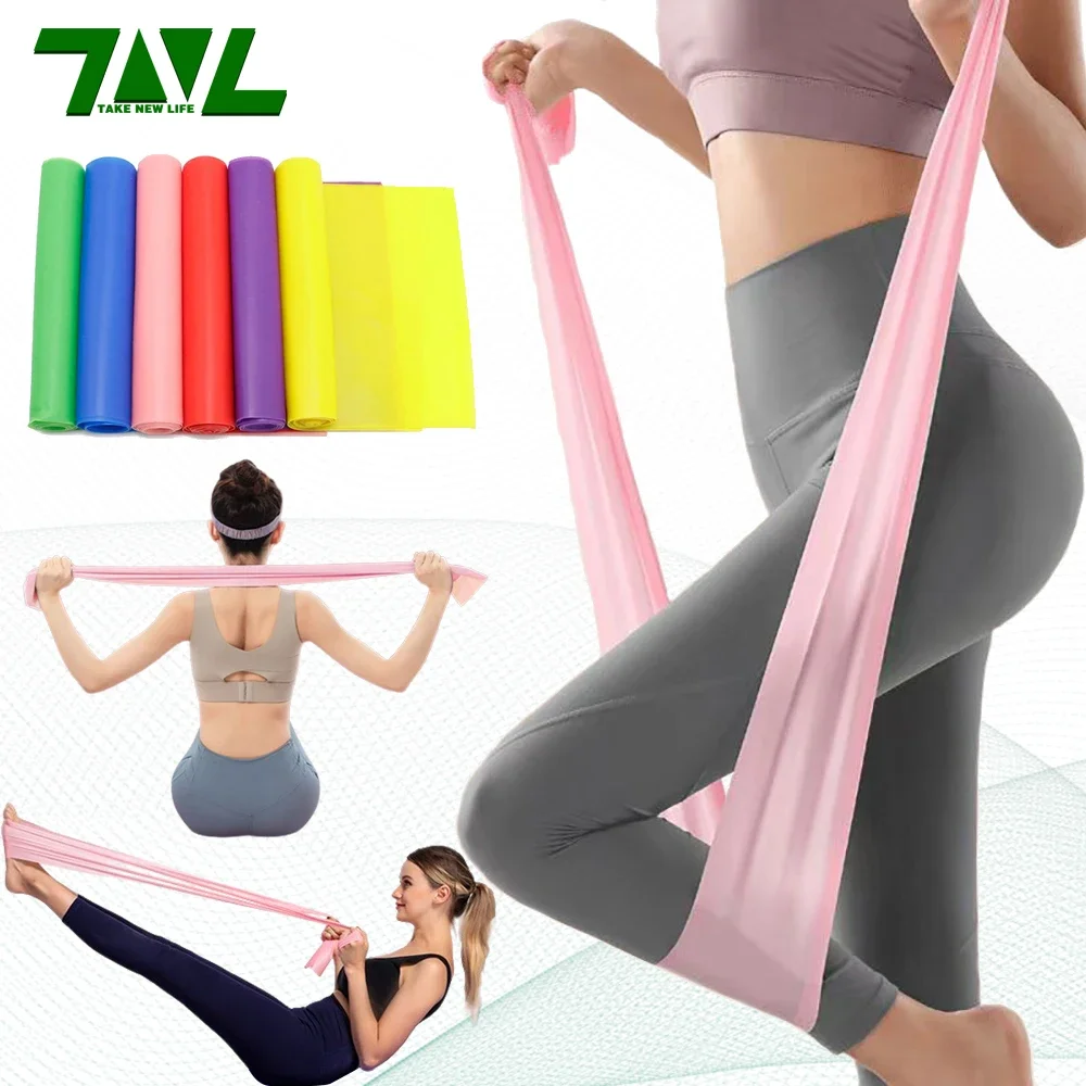 Yoga Fitness Resistance Band - Panjang 200cm, Tali Resistensi Yoga Pilates