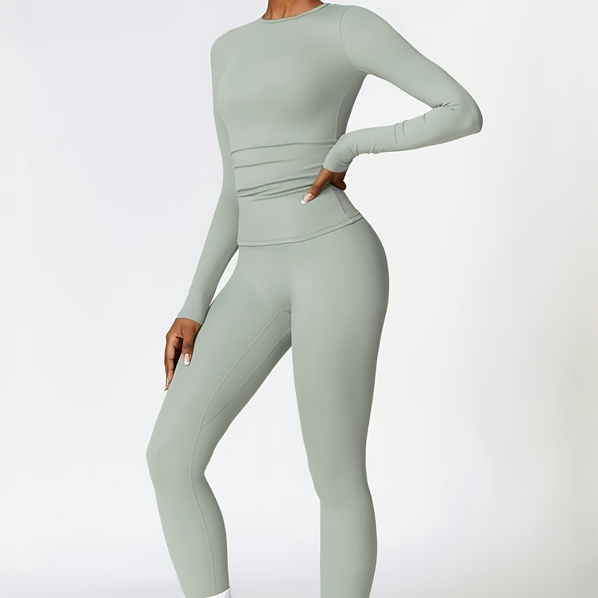 Setelan yoga ketat lengan panj - Yoga Of Fitness ulasan dan harga