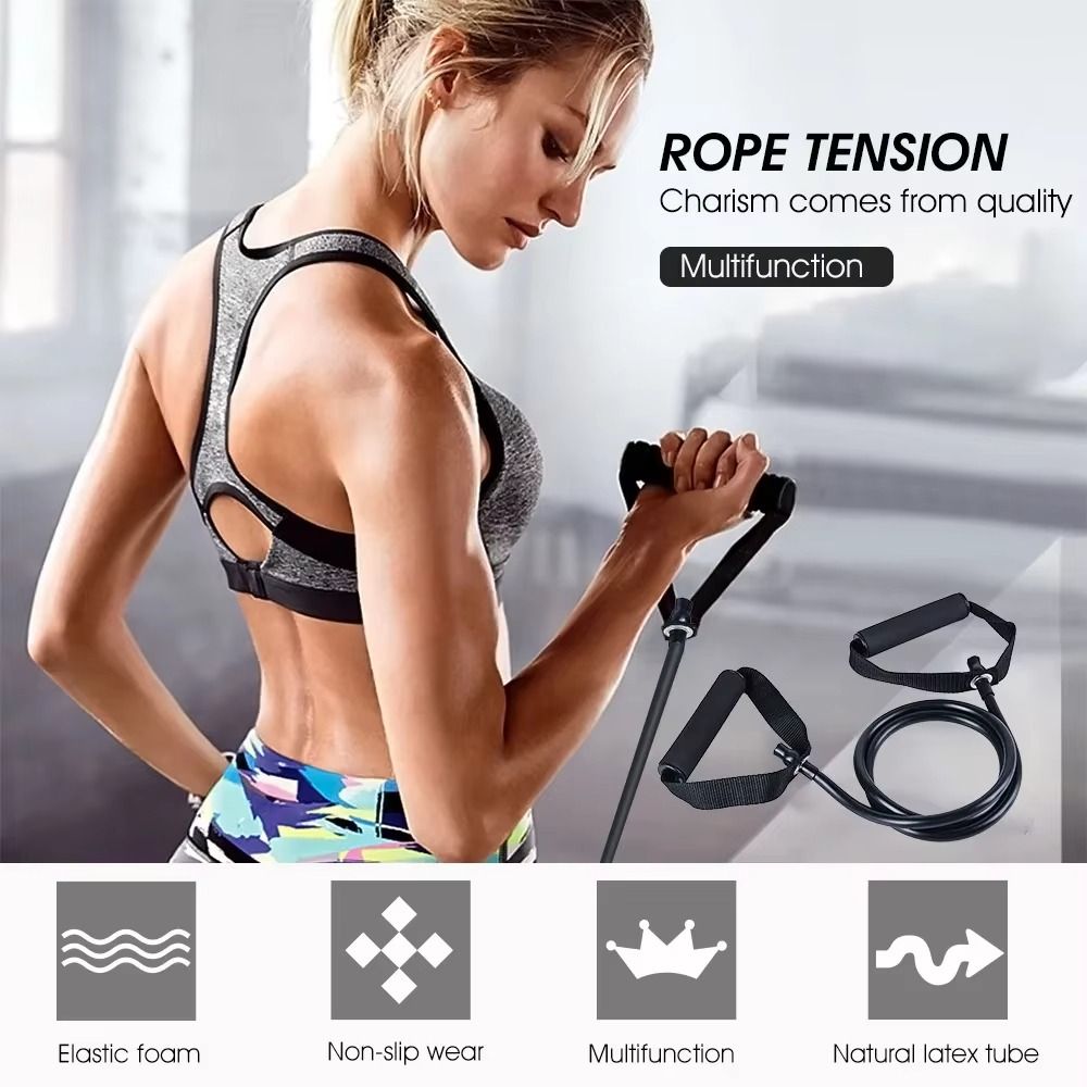 Dengan Pegangan, Tali Resisten - Yoga Fitness Resistance Band ulasan dan harga